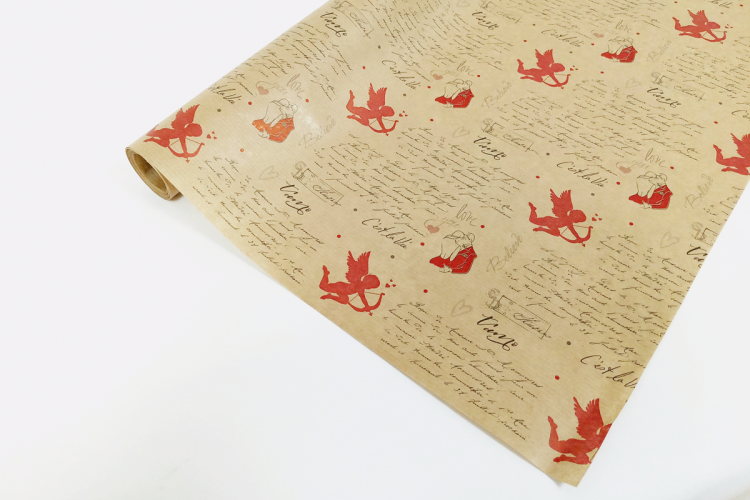 Крафт-бумага " Купидон" 40гр. / рулон