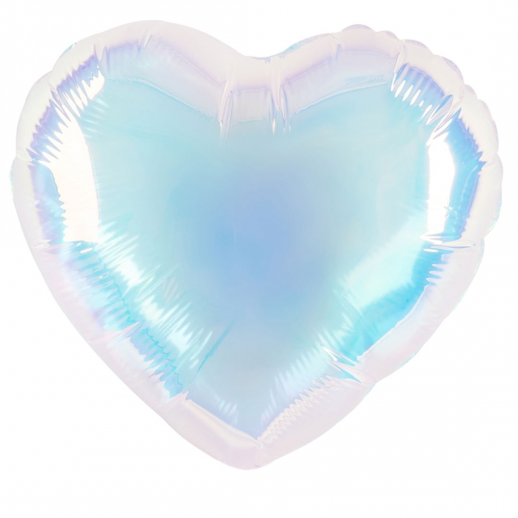 Шар Сердце, (надув воздухом), Прозрачный, Хамелеон